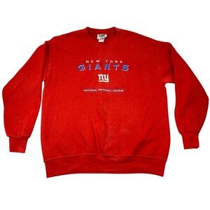 Vintage Lee Sports Mens Sweatshirt Large Red New York Giants Pullover Classic